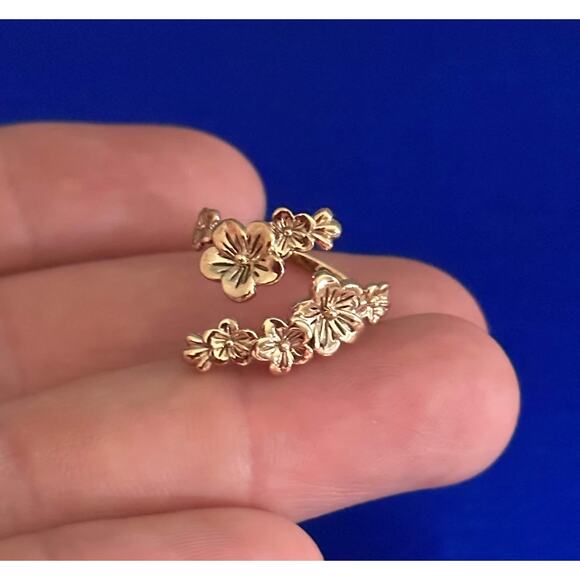 Bronze Adjustable Cherry Blossoms Ring, Adjustable Bronze Cherry Blossoms Ring - Picture 1 of 7